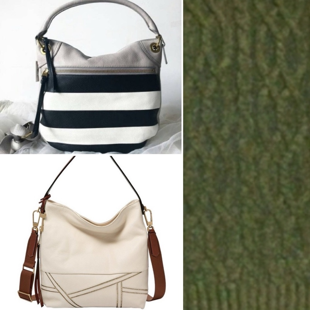 2 XL Fossil Hobo Crossbody Bags